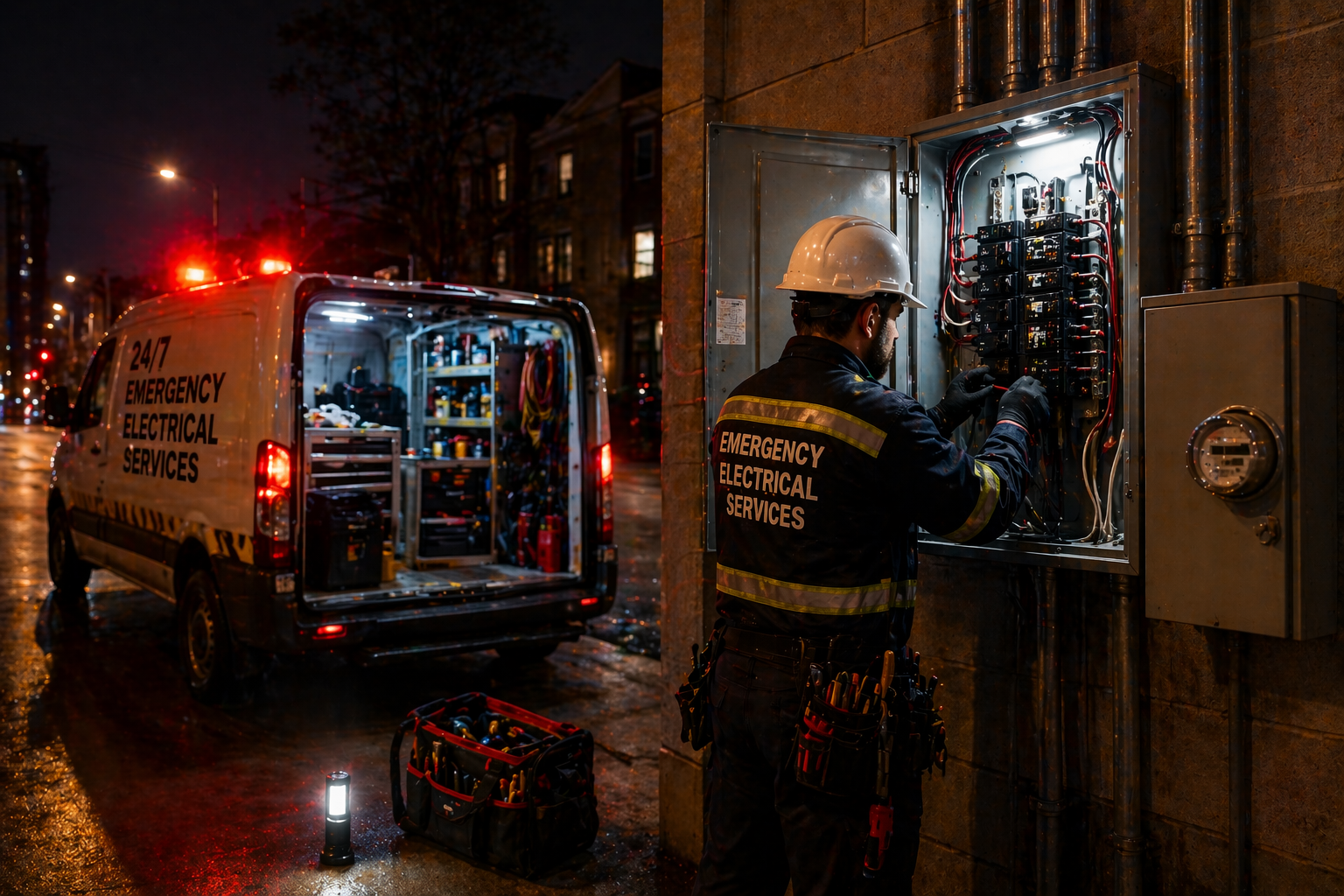 24/7 emergency electrical services